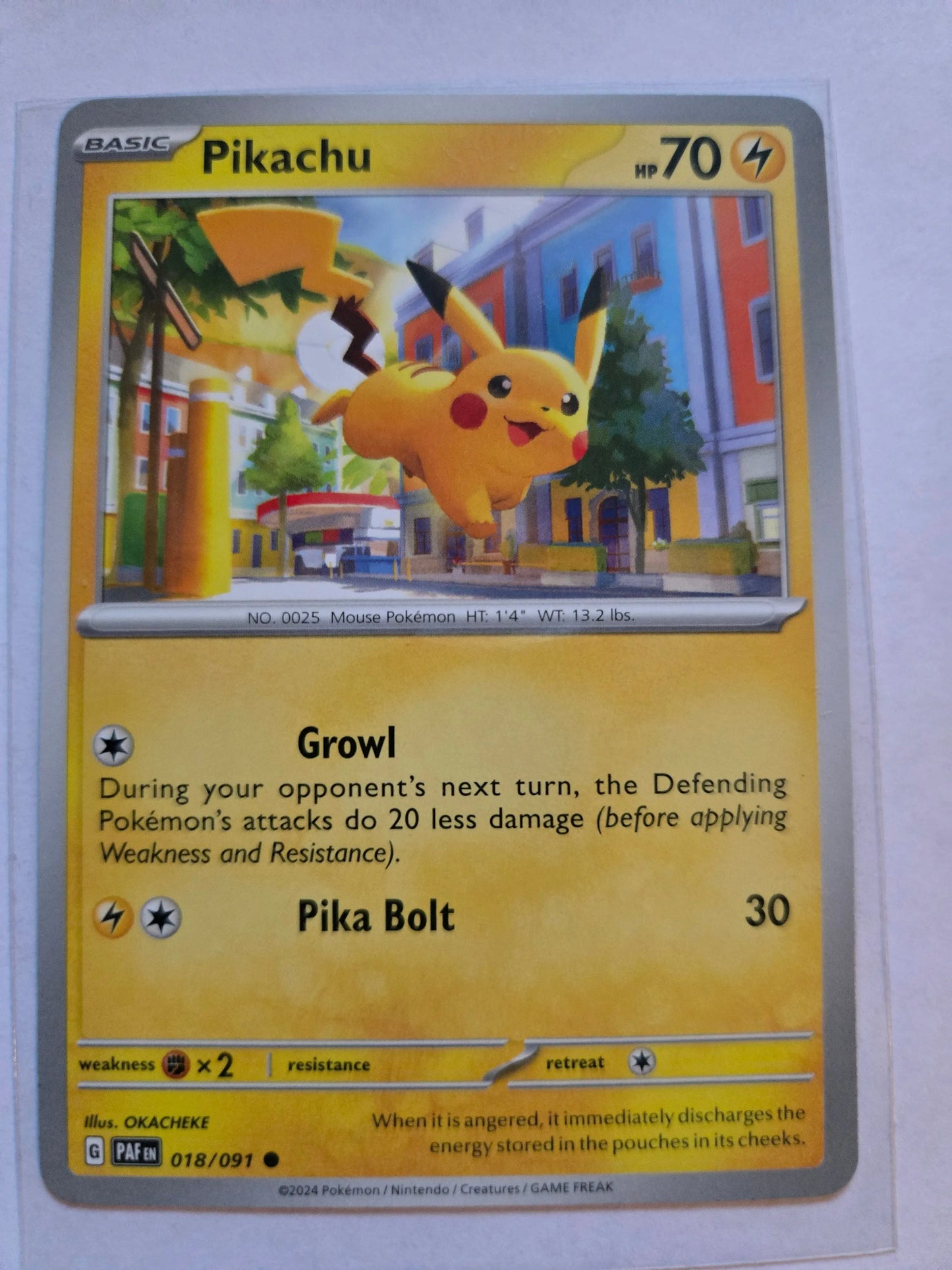 Pokemon Pikachu - 018/091 - Paldean Fates 018/091 Braspill AS