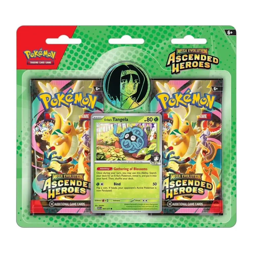 Pokemon Ascended Heroes 2-Pack Blister Erika Braspill AS