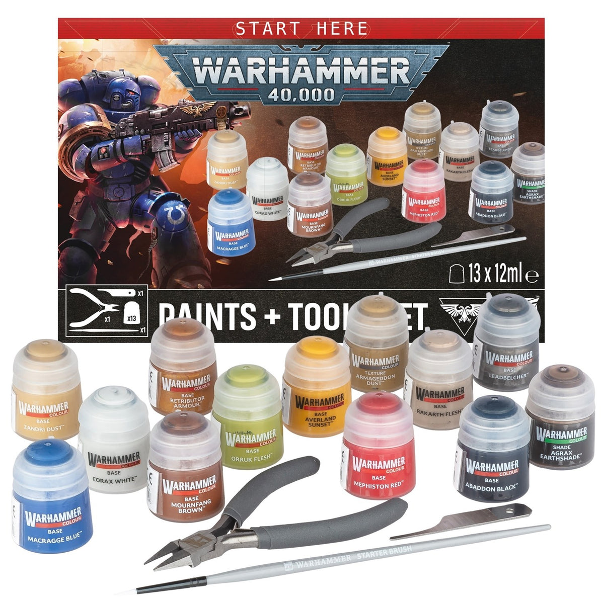 Warhammer 40K Paint + Tools Set Braspill AS