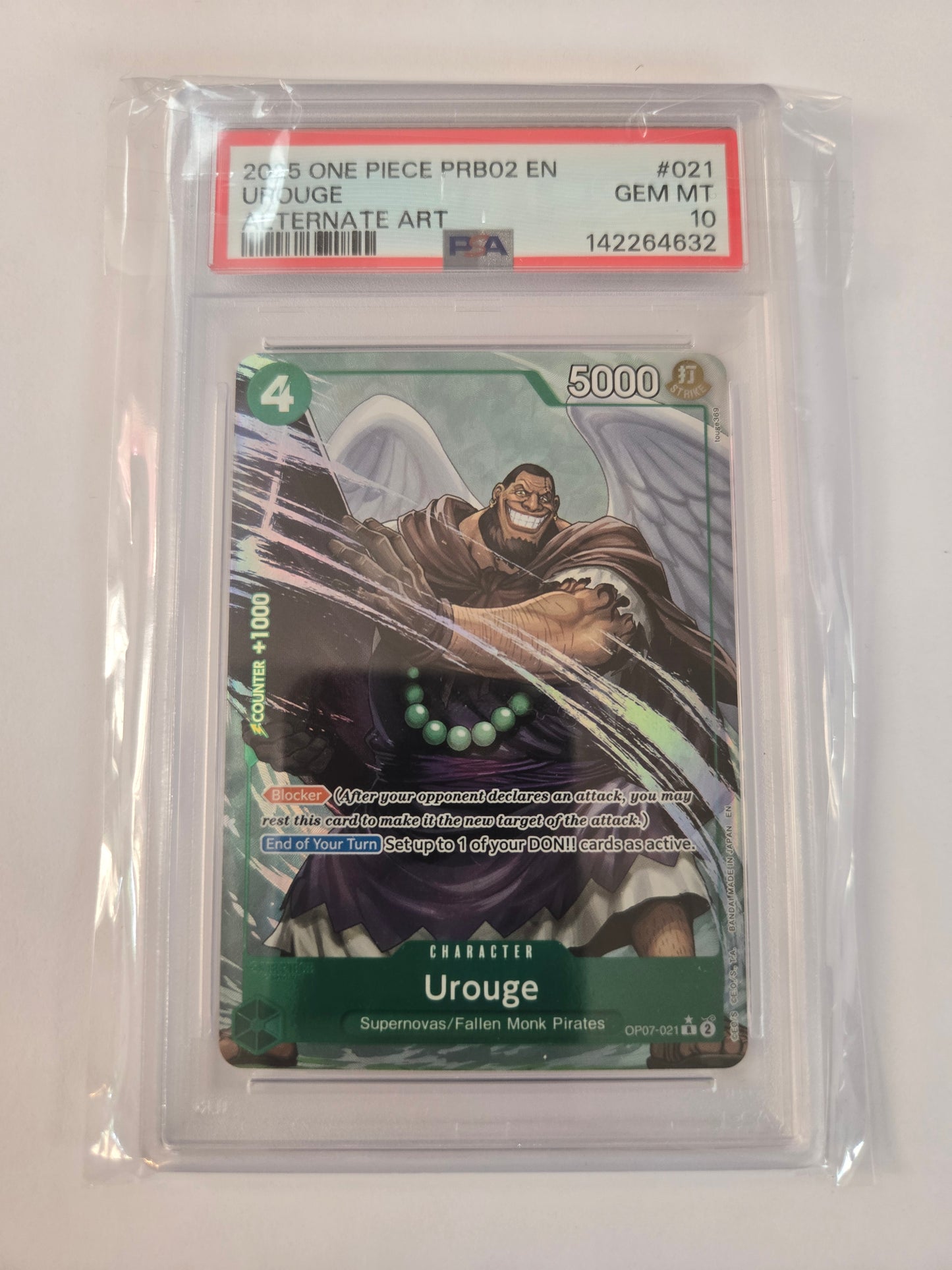 One Piece PSA 10 Urouge OP07-021