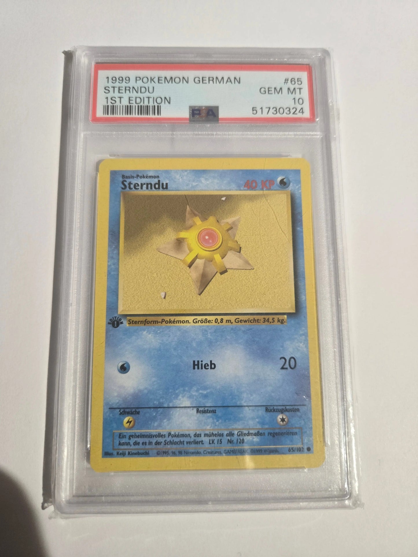 PSA 10 Sterndu #65 Tysk kort Marius