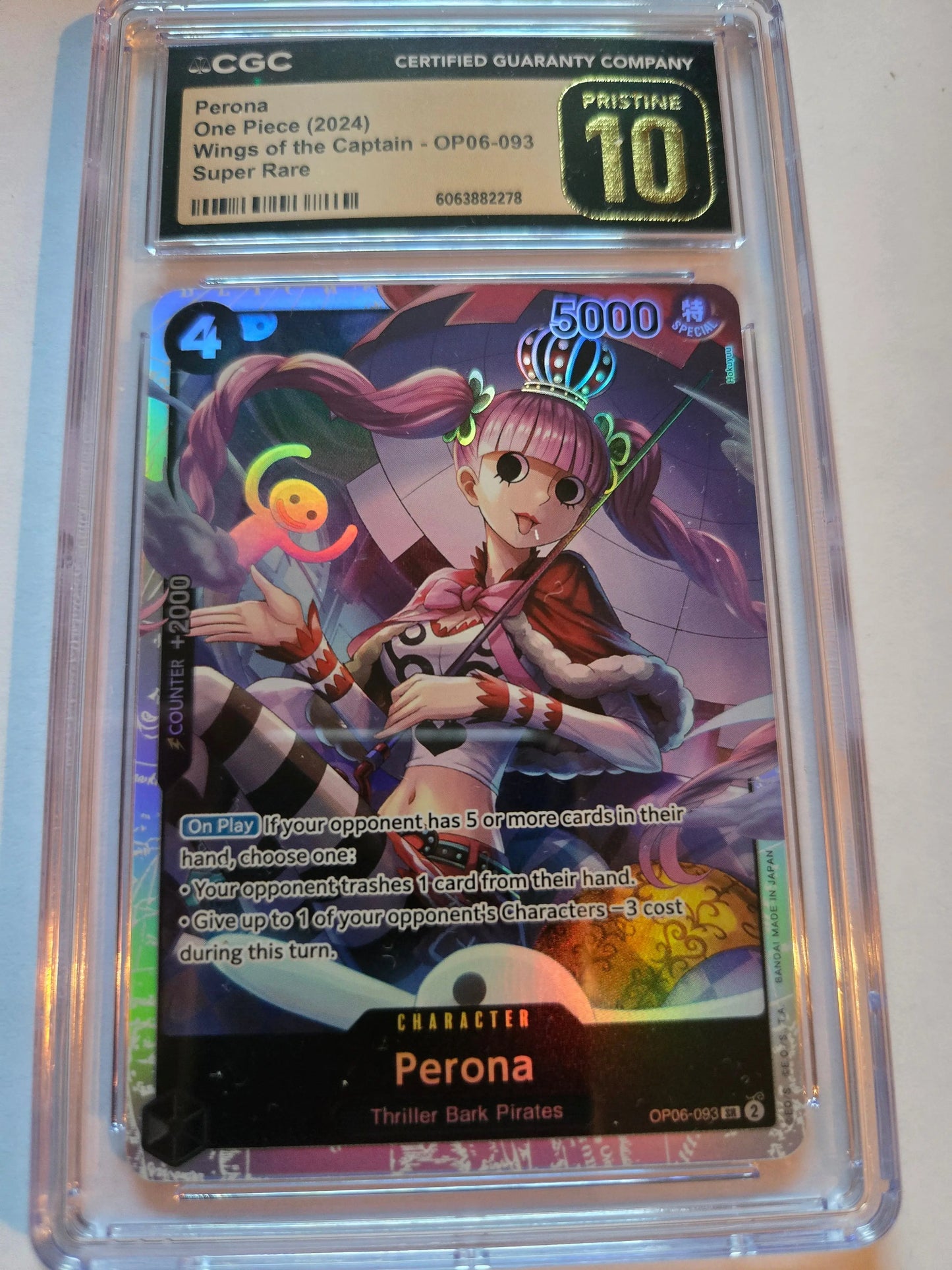 Perona CGC 10 Pristine OP06-093 Wings of the Captain Foil #OP06-093 Braspill AS