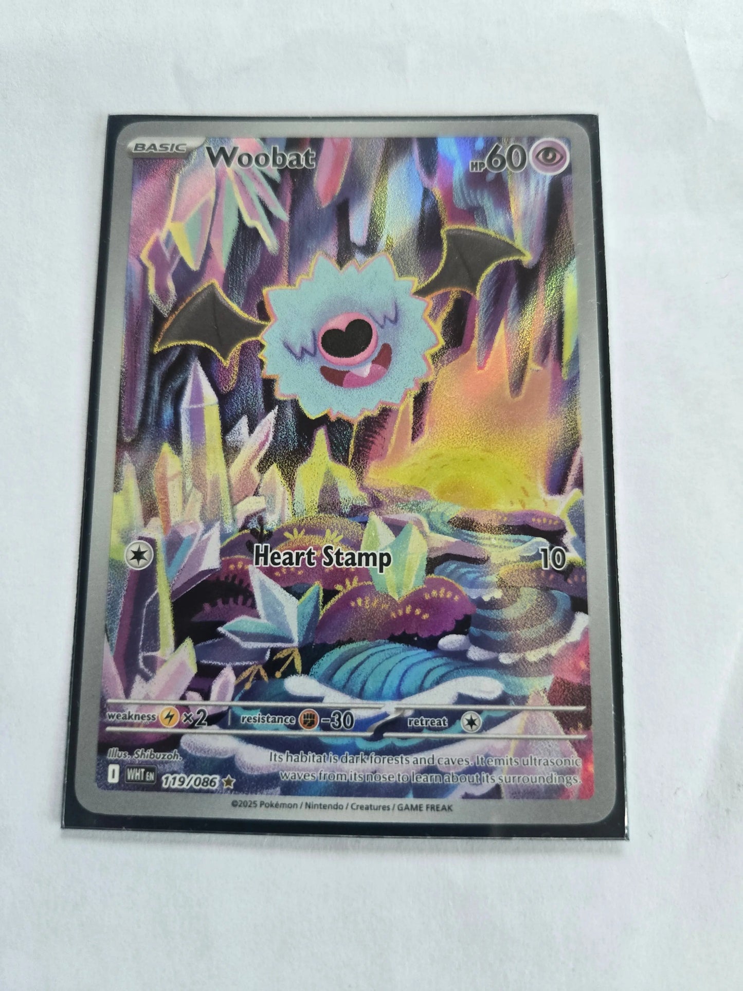 Woobat 119/086 - White Flare - Pokemon TCG - Illustration Rare Braspill AS