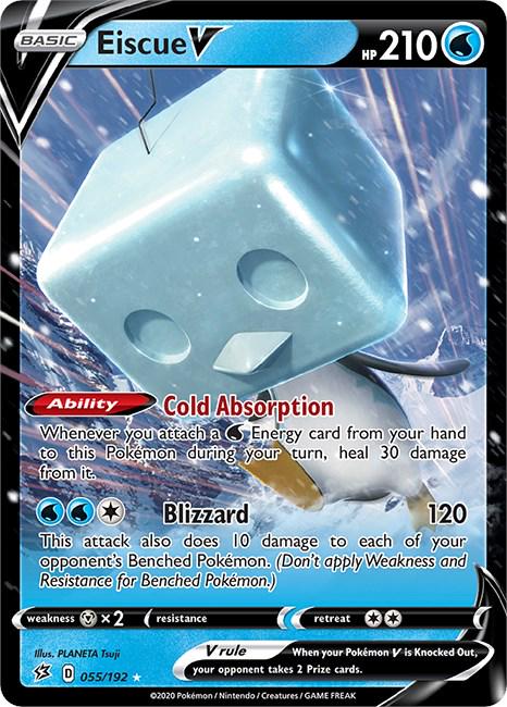 Pokemon : SWSH REBEL CLASH EISCUE V 055/192 ULTRA RARE 055/192