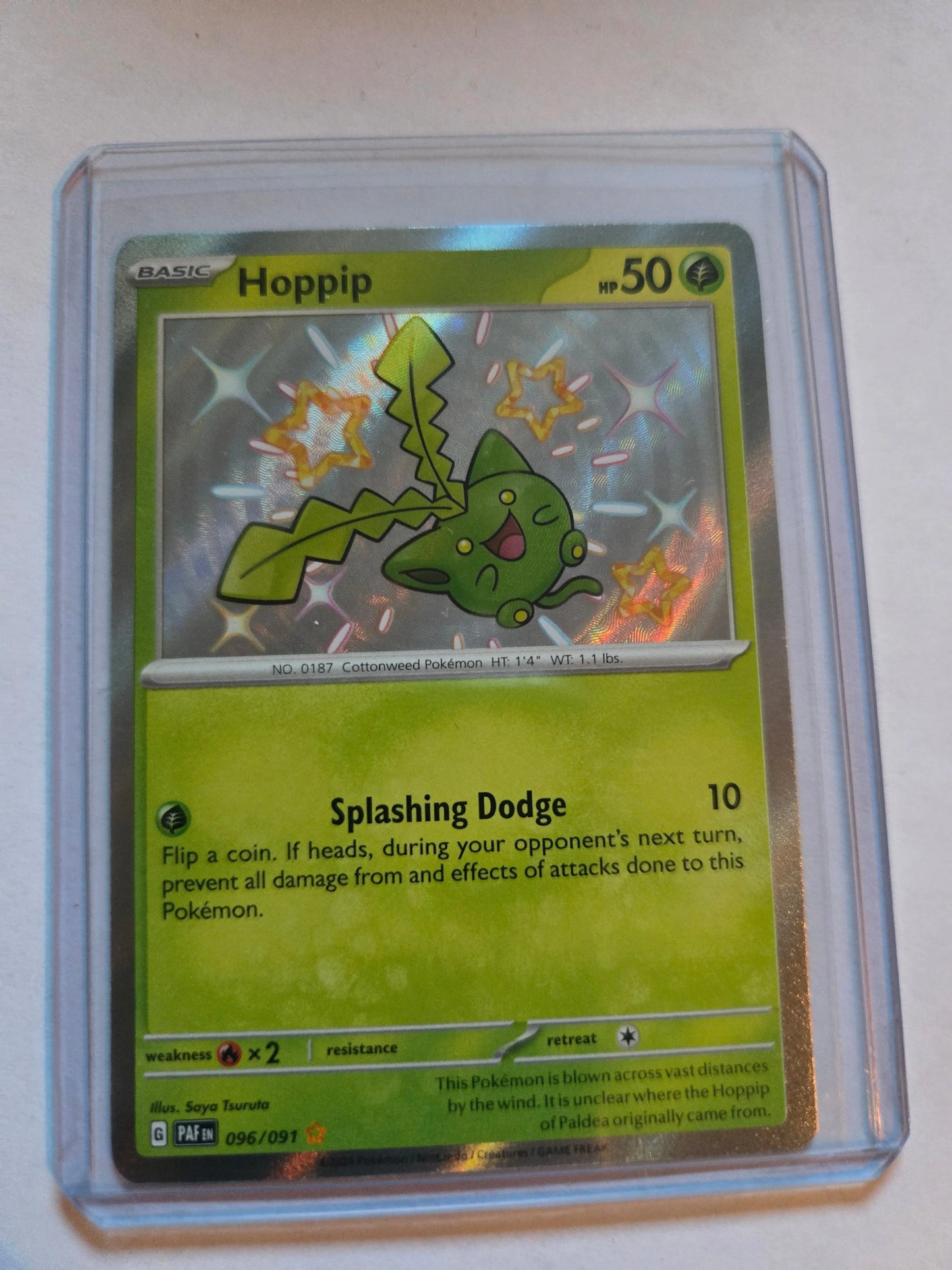 Hoppip 096/091 Shiny Rare Paldean Fates Pokemon Cards 096/091 Braspill AS