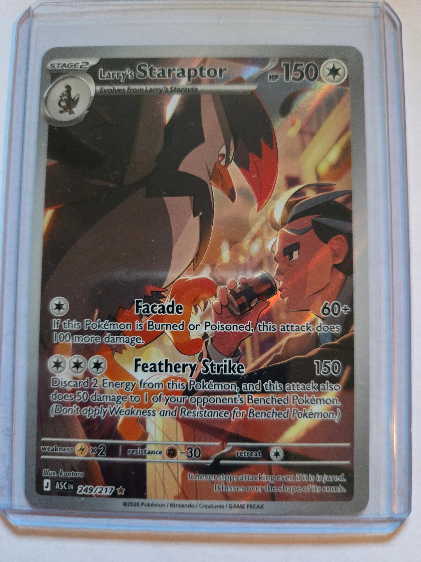 2026 Pokemon Ascended Heroes Larry's Staraptor Illustration Rare #249/217 Braspill AS
