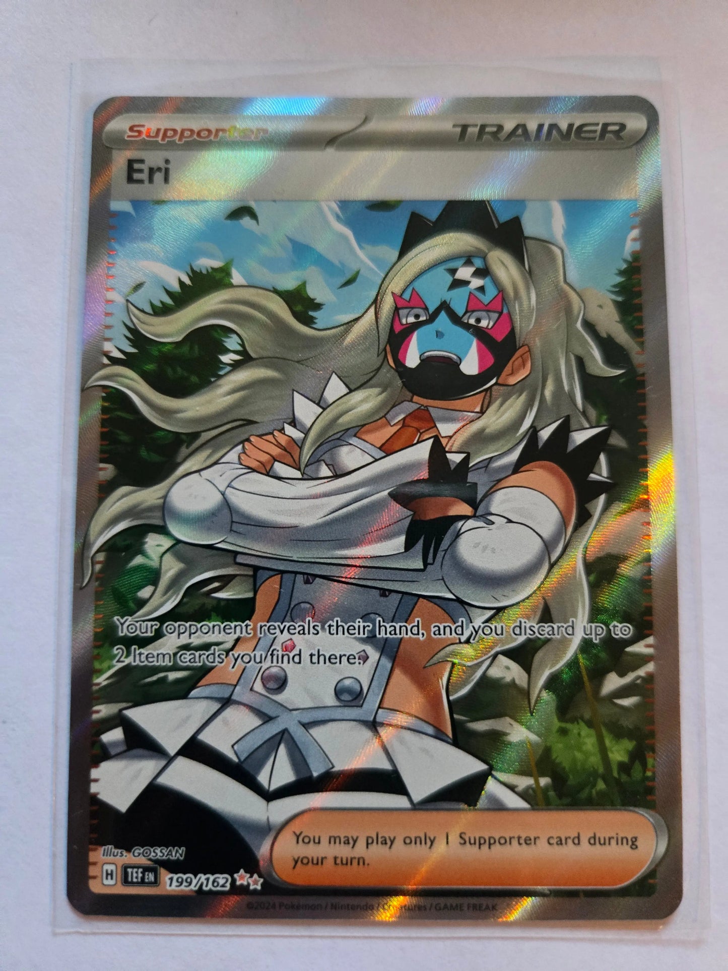 Pokémon TCG Temporal Forces Eri Trainer Holo Ultra Rare Card 199/162 Full Art 199/162 Braspill AS