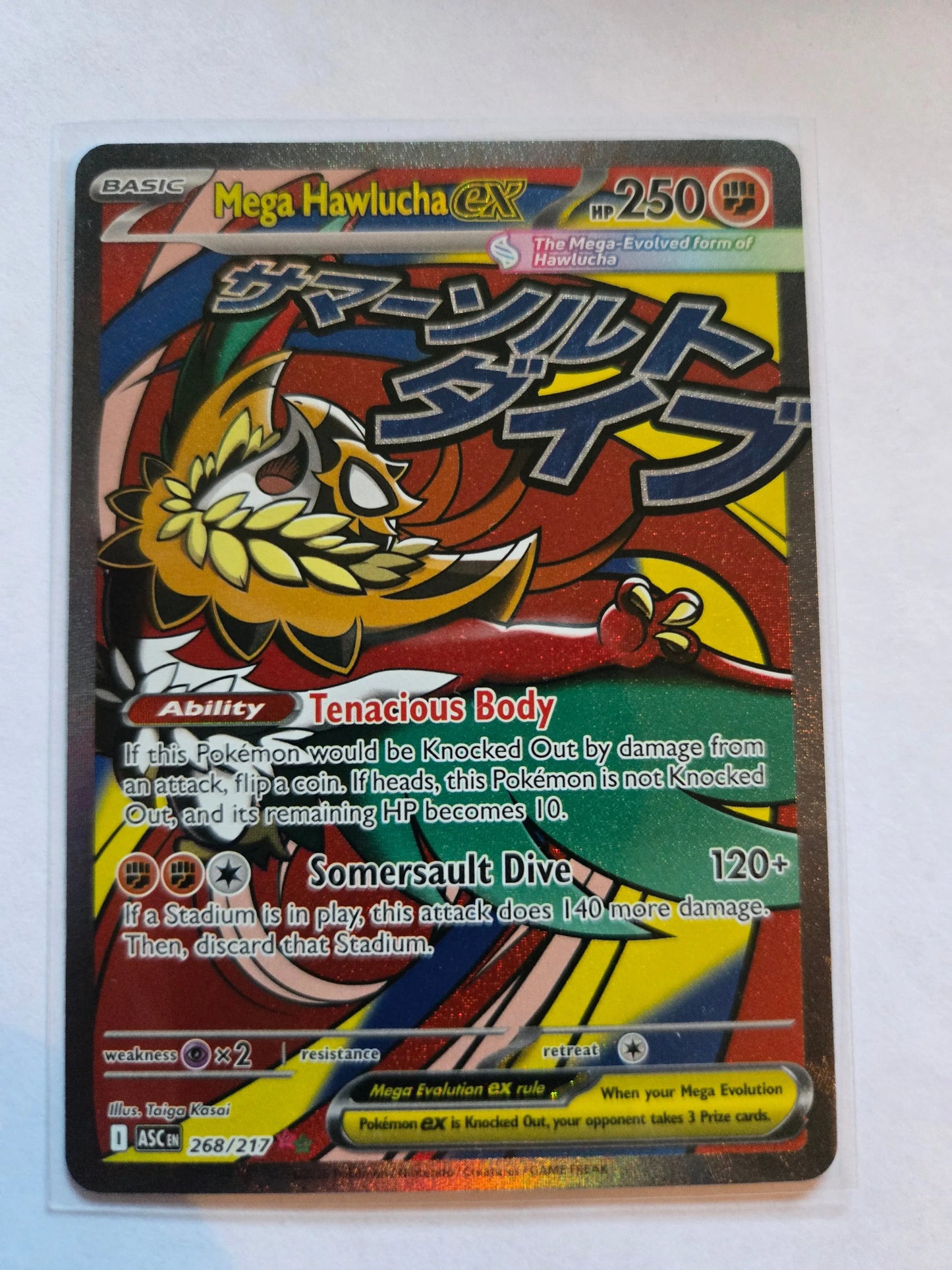 Mega Hawlucha ex - 268/217 #268 Near Mint English Braspill AS