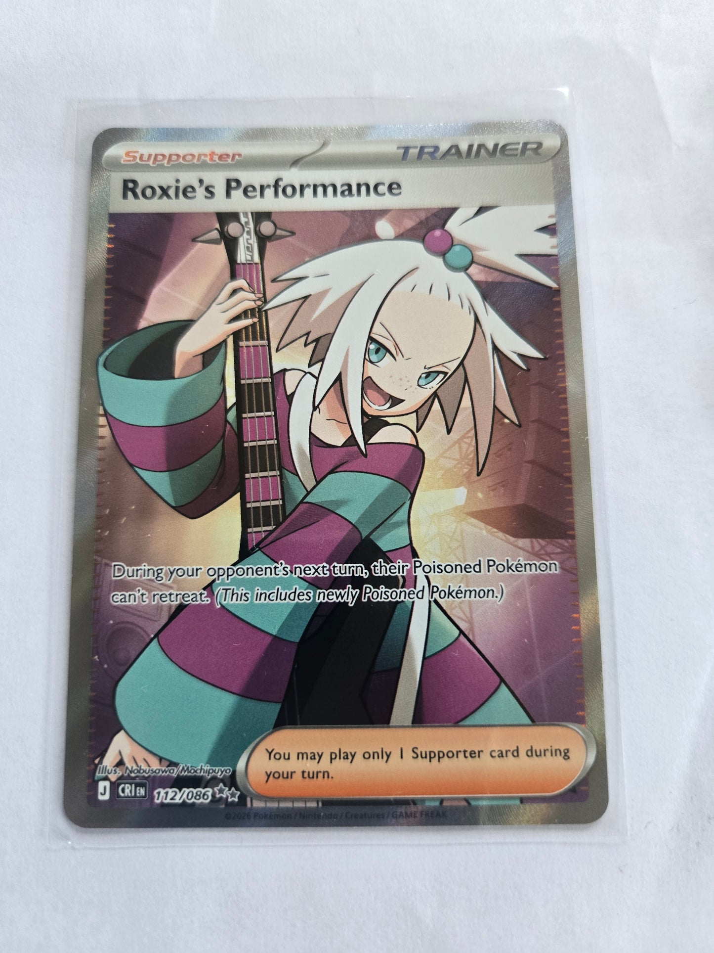 Roxie's Performance 112/086 Ultra Rare Holo Chaos Rising Pokemon