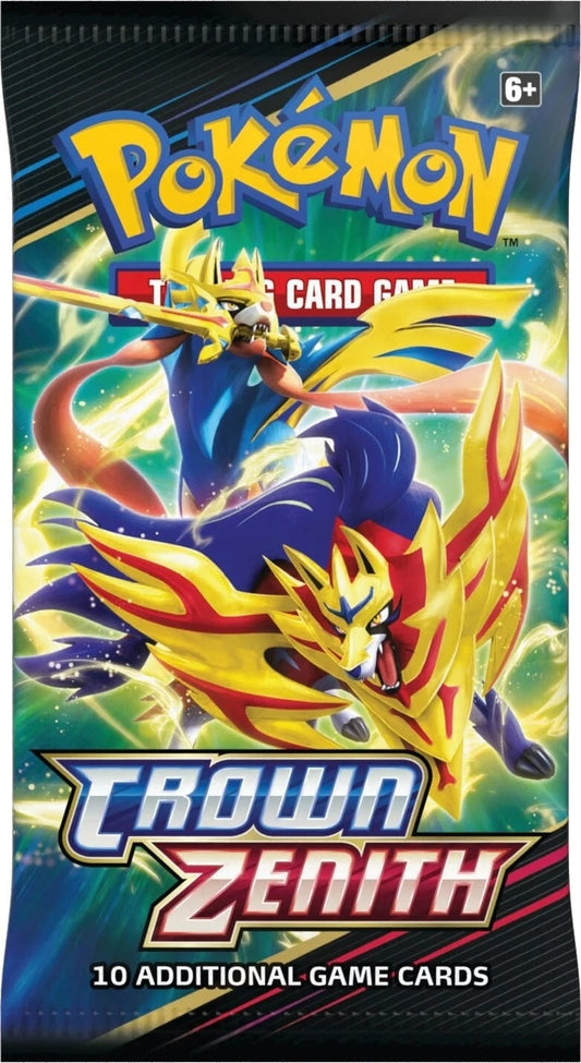 Pokemon Crown Zenith boosterpakke fra sealed boks