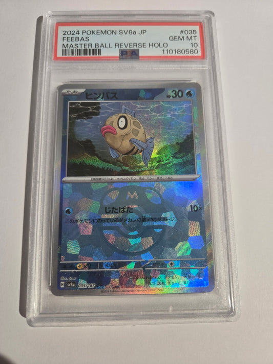 PSA 10. Feebas Masterball sv8a #035 japansk