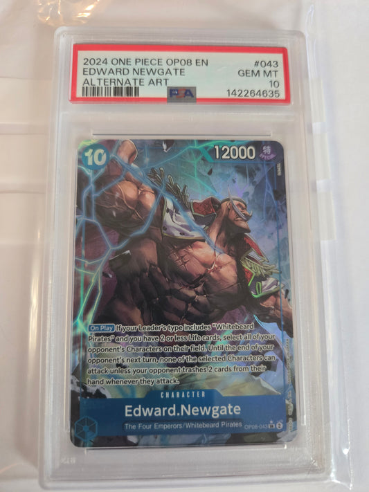 One Piece PSA 10 Edward Newgate OP08-043