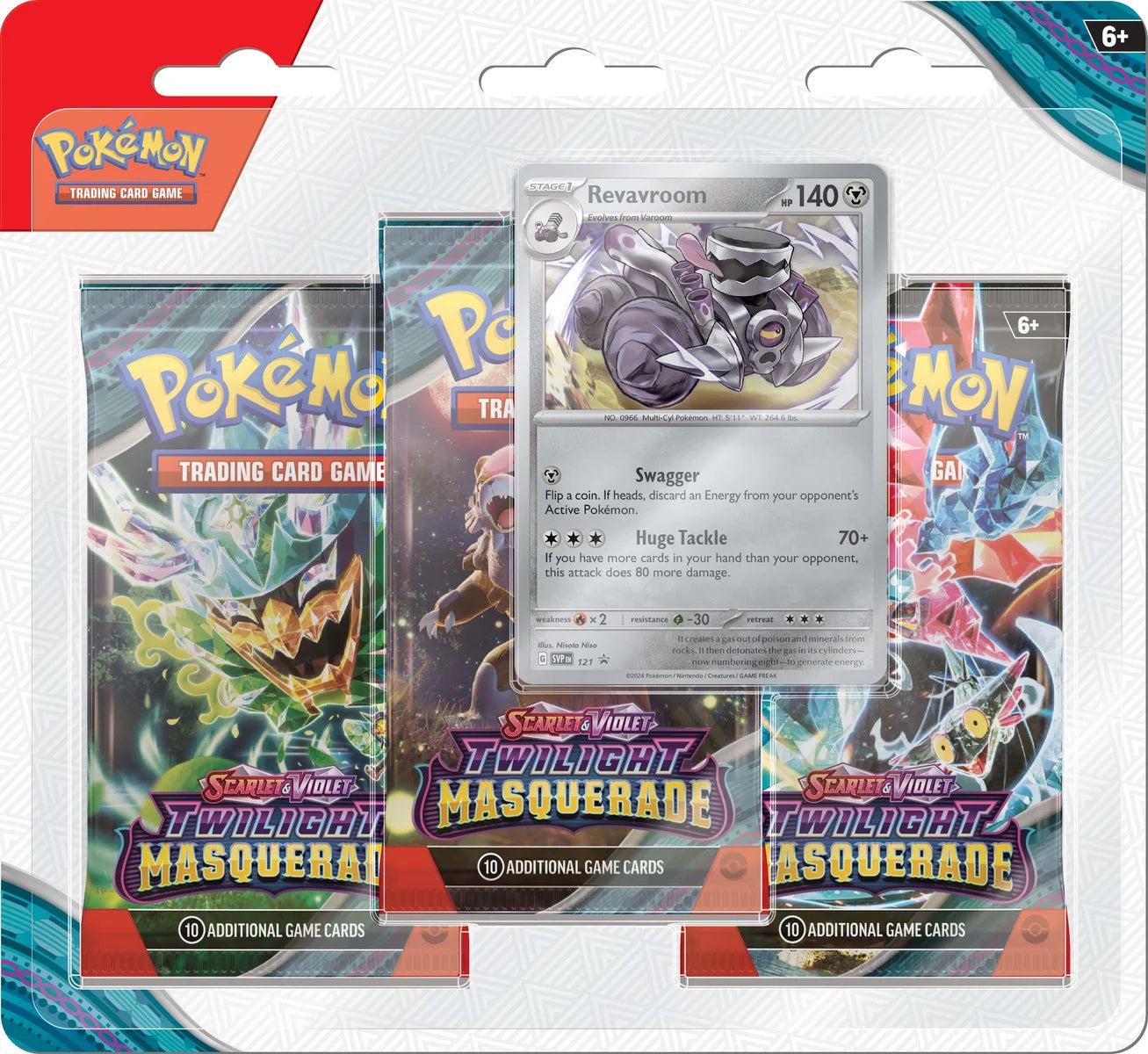Pokemon SV6 Twilight Masquerade Blister 3pk Scarlet & Violet ( tilfeldig promo)