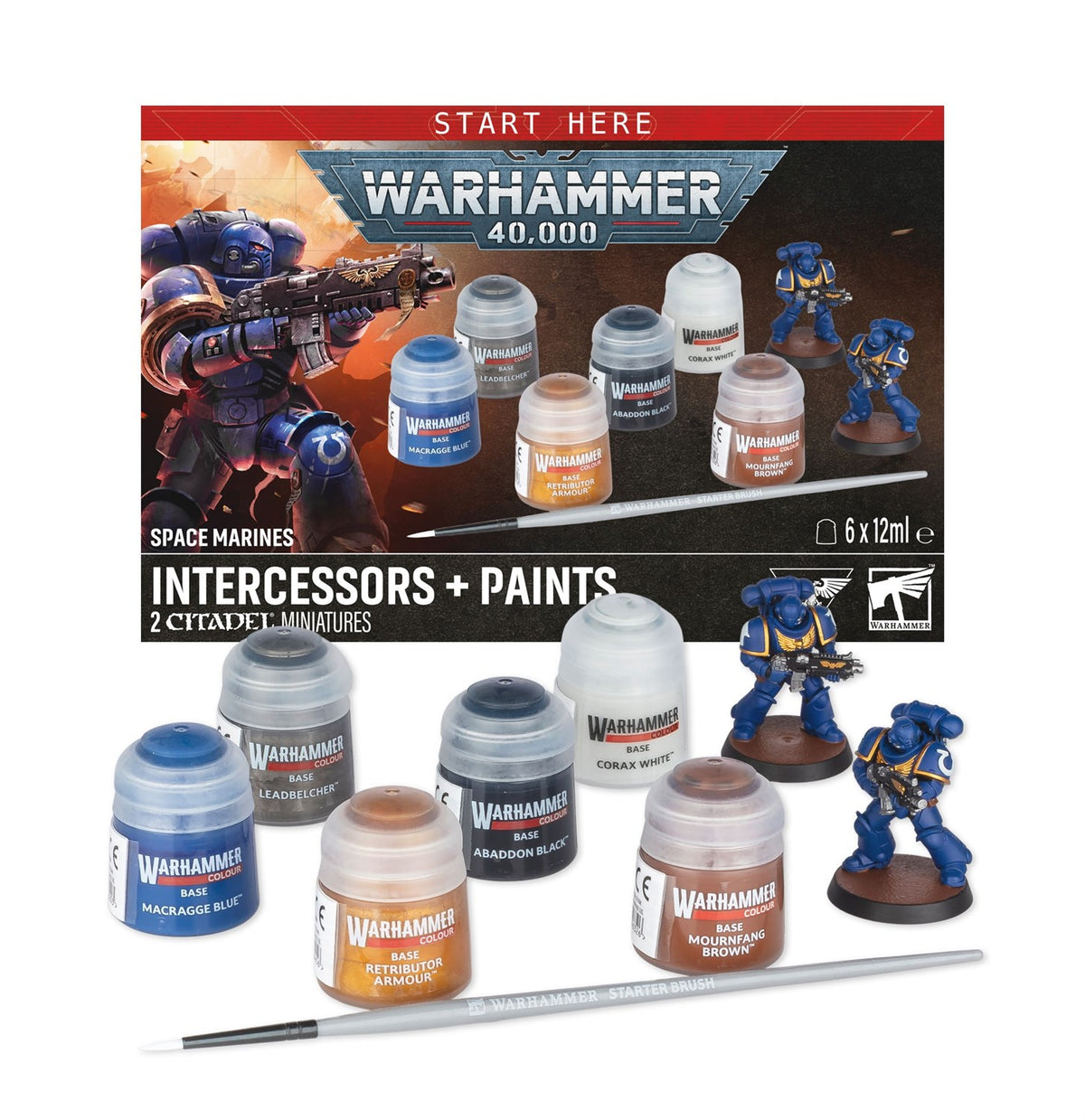 Warhammer 40K Space Marines + Paints Braspill AS