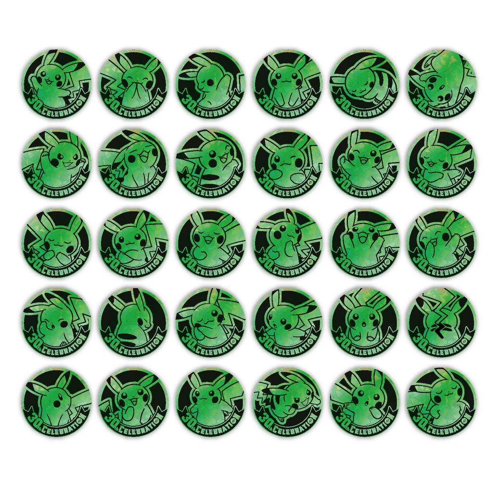 Pokemon Kinesisk 30th Celebration Coin Set Braspill AS