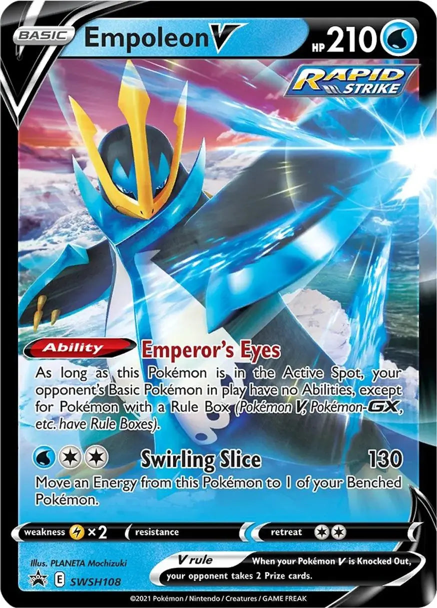 2021 Pokemon SWSH Black Star Promo Striker Tin Empoleon V SWSH108 Braspill AS