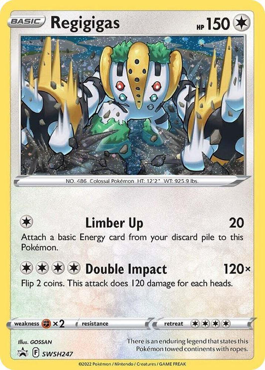 Regigigas SWSH247 Holo Black Star Promo Pokémon 2022 Sword & Shield